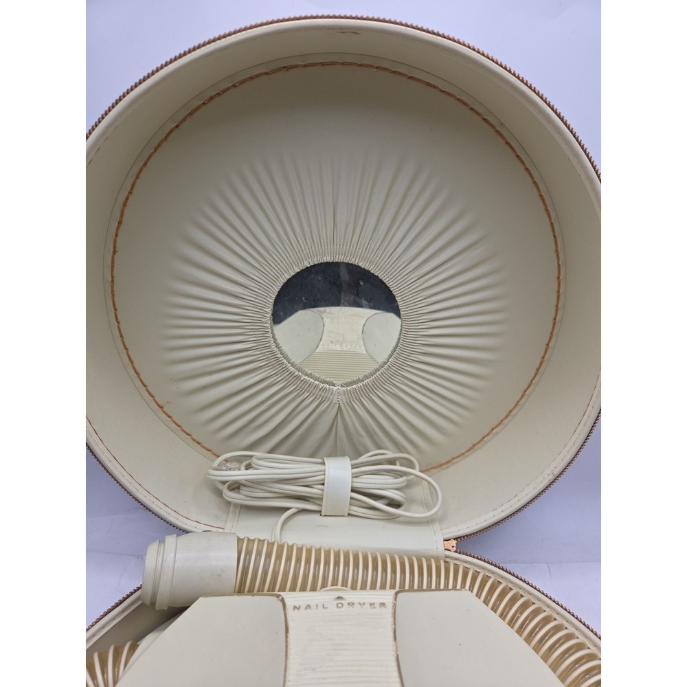 1960's Bettina Universal Hairdryer in Faux Alligator Case Soft Bonnet WORKS! GD - Picture 4 of 9